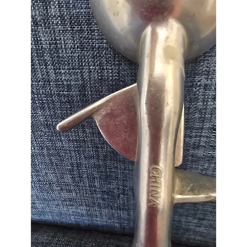 Cook-Eez Vintage Style Metal‎ Ice Cream Scoop Mechanical Thumb Lever Silver Tone